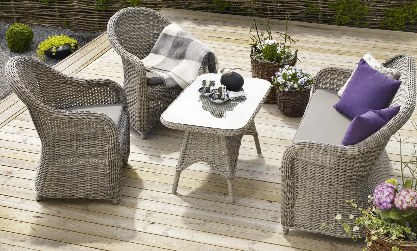 Paulina spisebord 115 x 70 cm antikkhvit