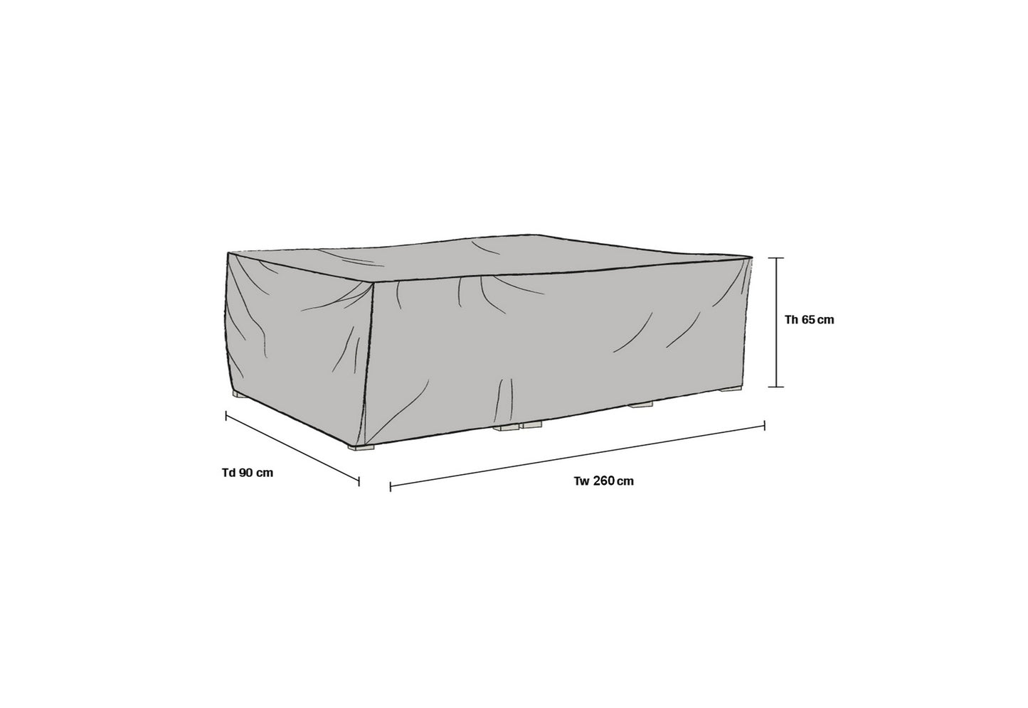 Helårs sofatrekk 260 x 90 x 65 cm