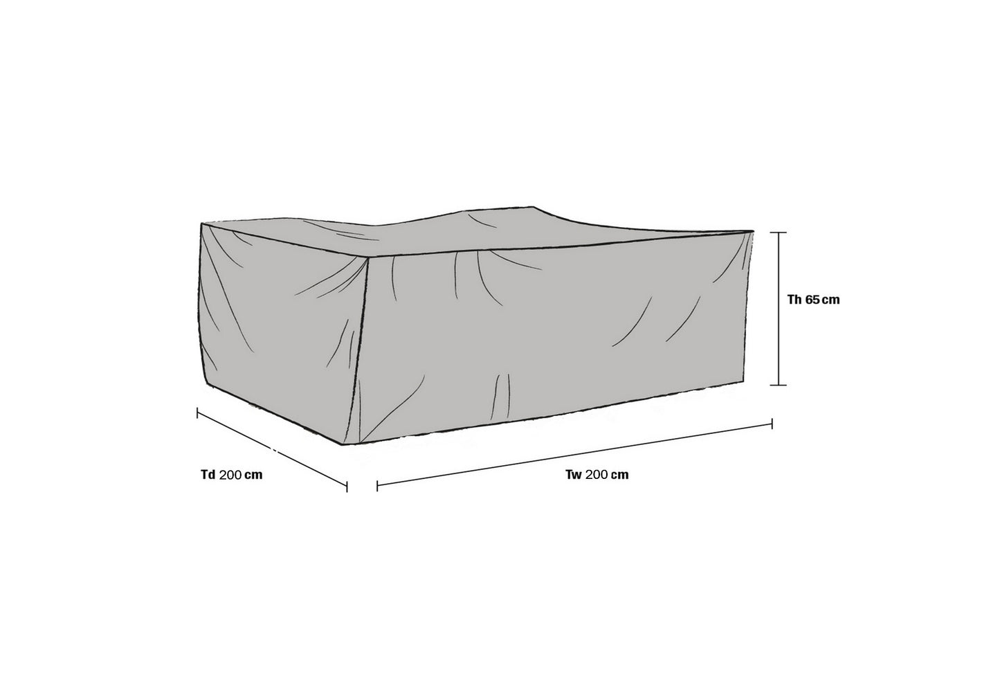 Helårs sofagruppetrekk 200 x 200 x 65 cm