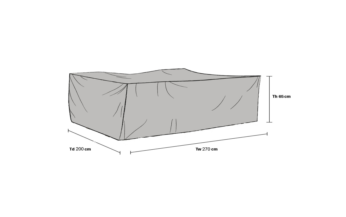 Helårs sofagruppetrekk 270 x 200 x 65 cm