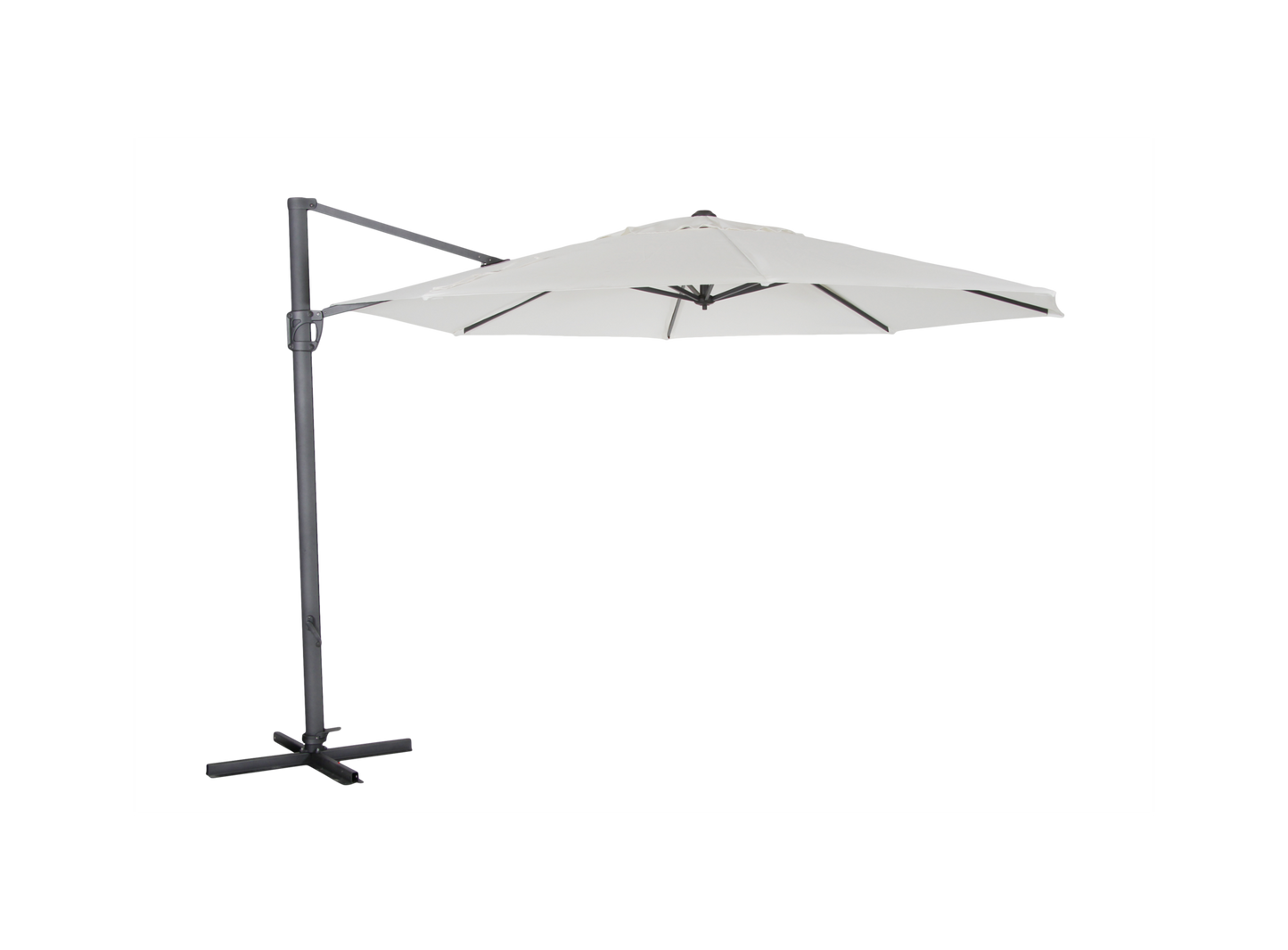 Parasoll Fiesole 3,5 m fritthengende hvit