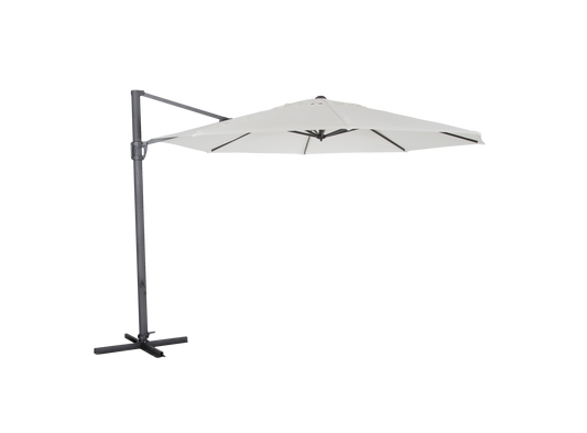 Parasoll Fiesole 3,5 m fritthengende hvit