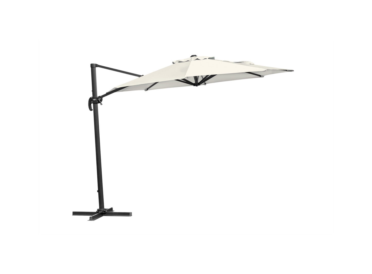 Parasoll Linz 3 m fritthengende lys beige