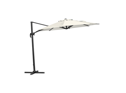 Parasoll Linz 3 m fritthengende lys beige